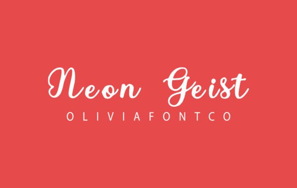 Neon Geist: Romantic Handwritten Font for Small Business Branding